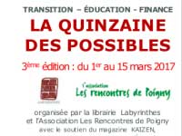 1er au 15 mars : quinzaine des possibles