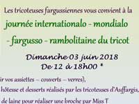 Dimanche 3 juin 2018 : journée internationale-mondialo-fargusso-rambolitaine du tricot