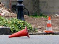 Souvenir : réalisation d’un petit jardin public place de la poste 8 octobre 2005